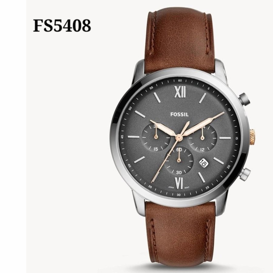Cashback Jam Tangan Pria Fossil FS5408 - FS 5408 Baterai Strap Leather Jam Tangan Pria Formal Edisi 