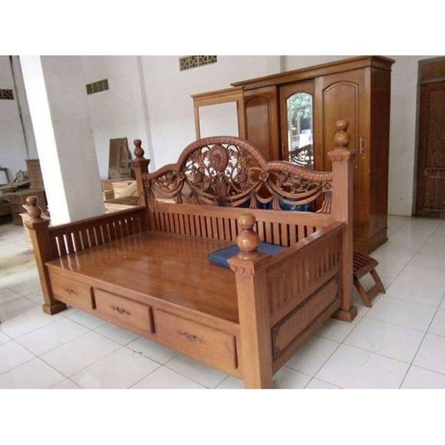 FLASH SALE Bale bale jati murah pol, bale besar kayu jati, bale bale minimalis