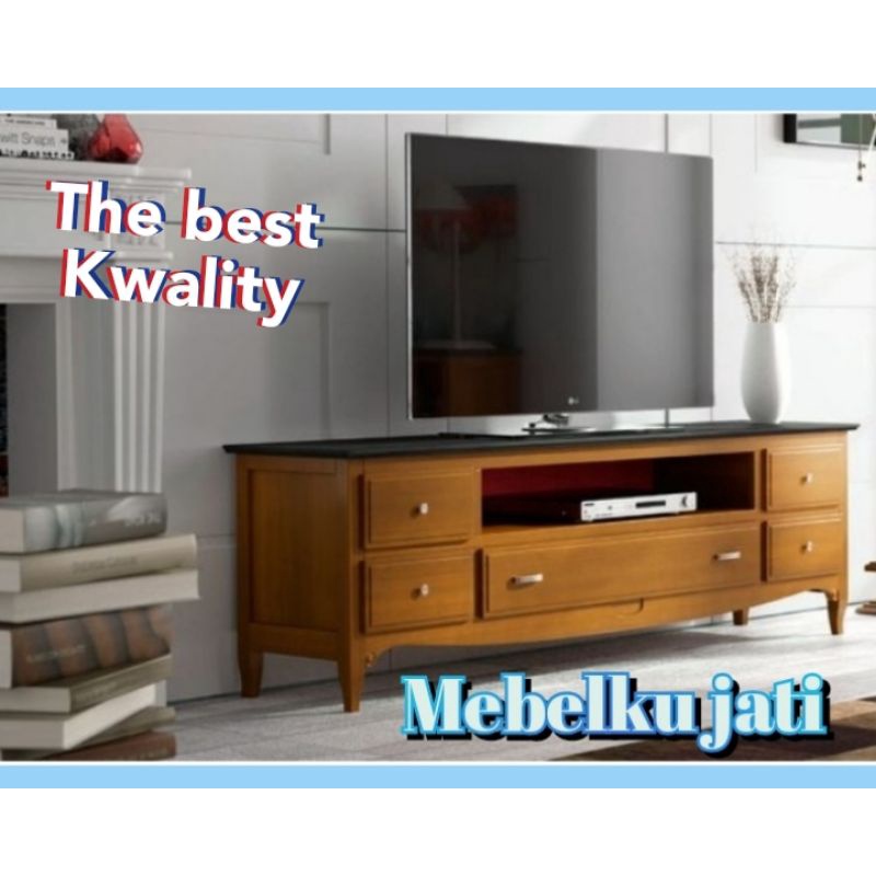 meja tv kayu jati,bunfet pendek retro,meja tv murah jati tpk
