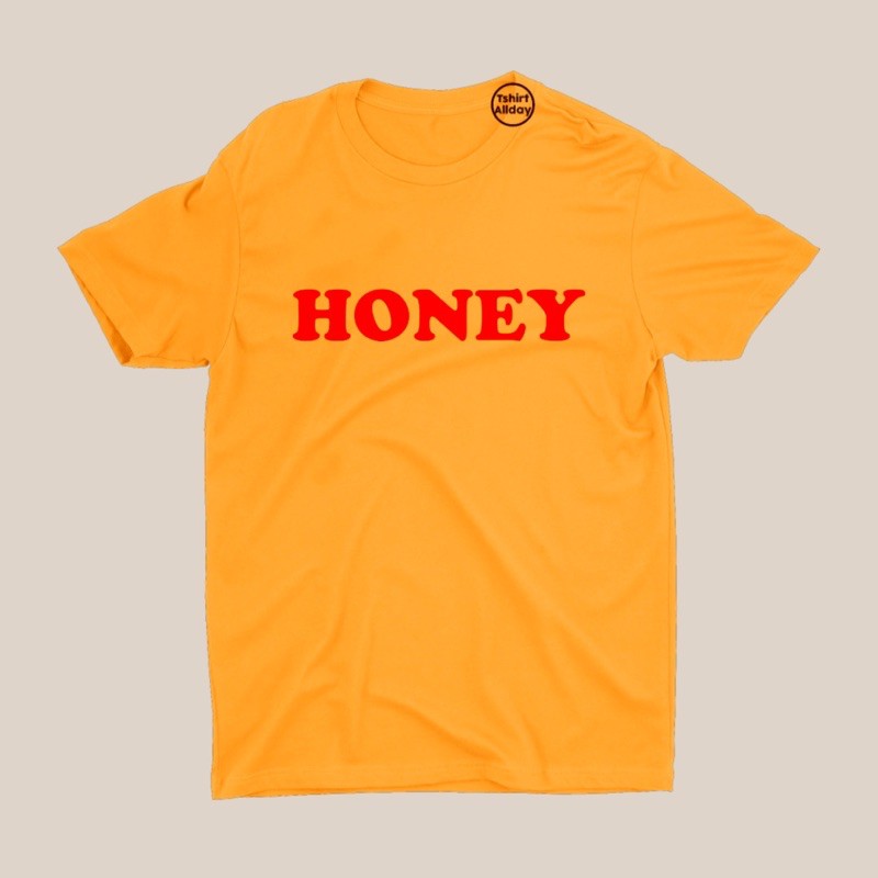 Tshitrallday Kaos Premium Unisex Pria &amp; Wanita bisa Oversize 100% Cotton Combed GRAPHIC HONEY