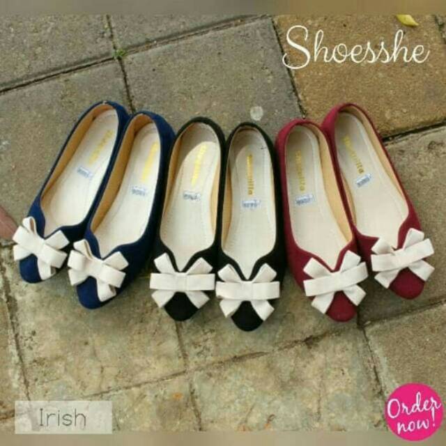 

Flatshoes handmade murah pita bunga