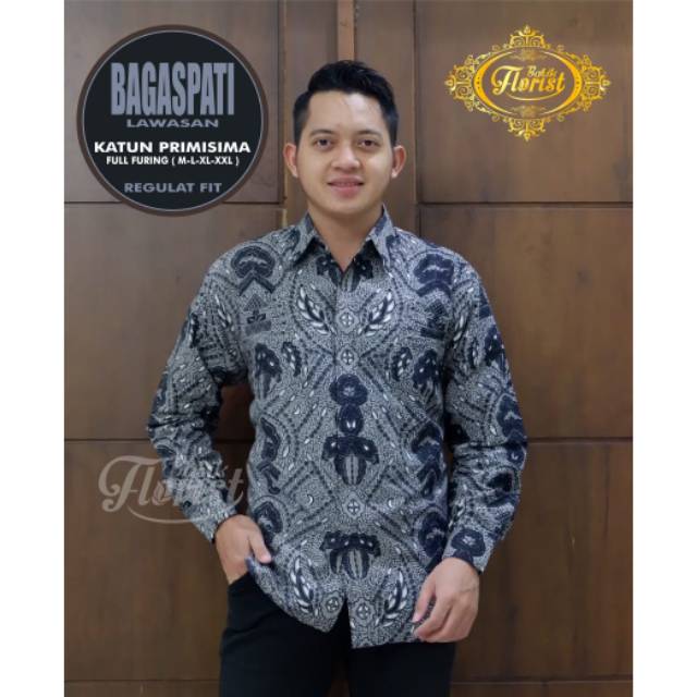 Kemeja Batik Lengan Panjang / Batik Bagaspati / Hem Batik Pria