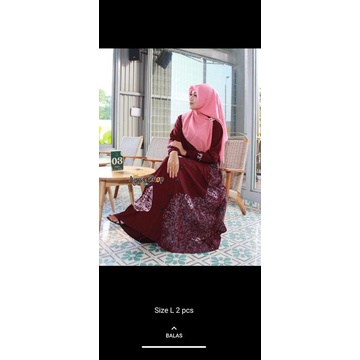 Gamis twill NK Wayang ORI Premium