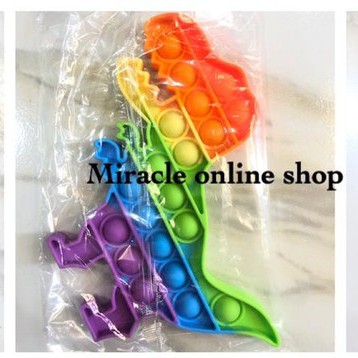 POP IT FIDGET PUSH UP POP ITS ROUND BUBBLE STRESS RELIEF BUBBLE SENSORY POP IT TERMURAH-POP IT DINOSAURUS