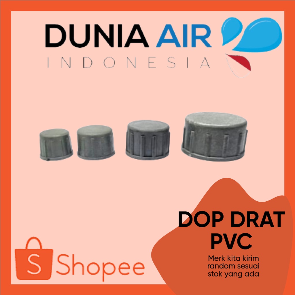 SAMBUNGAN PIPA PVC DOP DRAT DALAM PVC 1/2