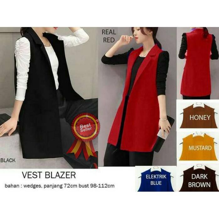 VEST ROMPI WANITA BAJU LUARAN OUTER MURAH CEWEK TERBARU KOREA STYLE TRENDI