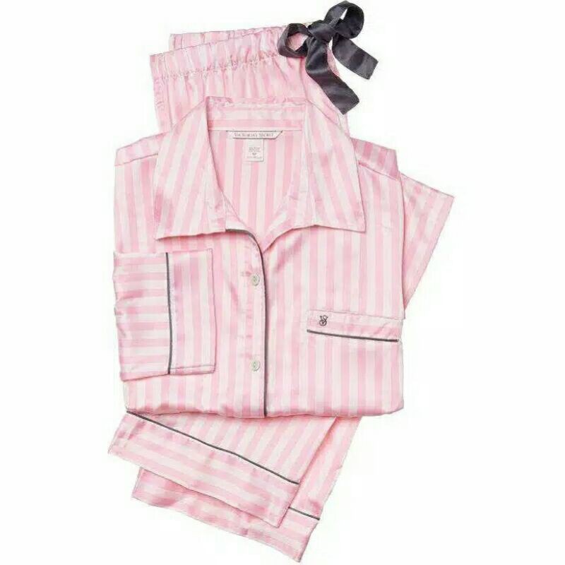 Sale Pajamas Victoria's Secret  Plaid ( 1 SeT )  Lengan Panjang / Victoria Secret Original Branded