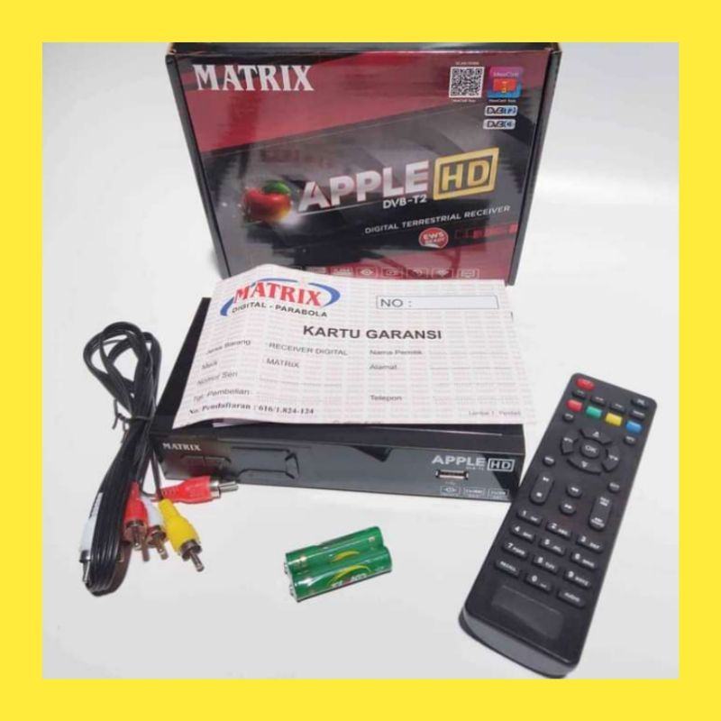 SET TOP BOX MATRIX APPLE MERAH HITAM TV DIGITAL TERMURAH