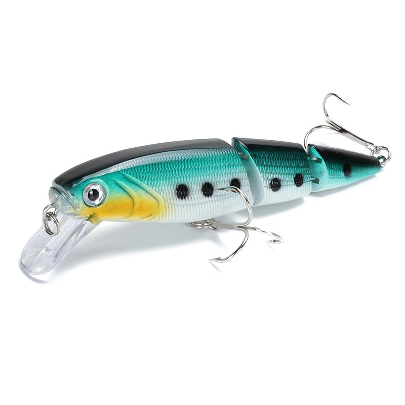 Shengyao 1Pcs Jointed Minnow Umpan Pancing 11.5cm/15.4g Swimbait Fishing Lure Ikan Bass Kail Tackle