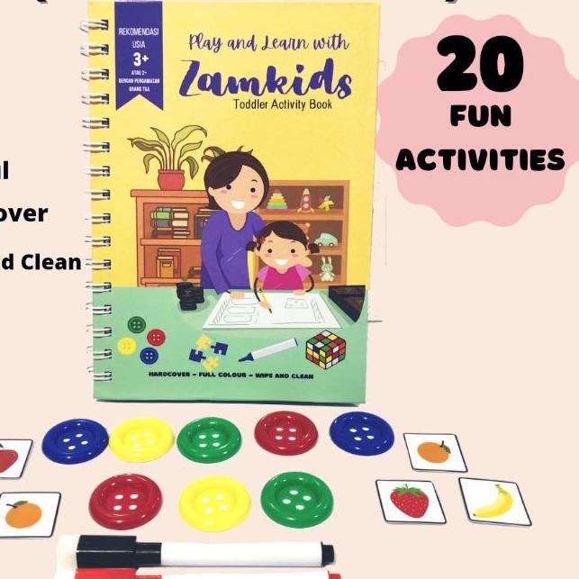 ➶ BUSY BOOK ACTIVITY BOOK BUSYBOOK MAINAN MONTESSORI MONTESORI EDUKASI ANAK BALITA WIPE AND CLEAN ●