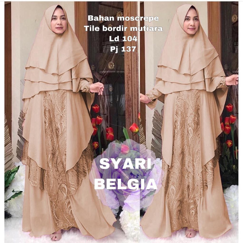 SYARI BELGIA GAMIS FASHION WANITA TERLARIS / PAKAIAN MUSLIM / DRESS PESTA TERBARU