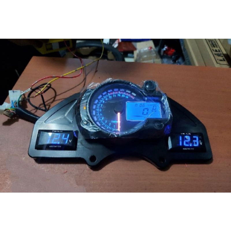 Jual speedometer digital replika koso RX2N plus tatatakan cnc Alumunium