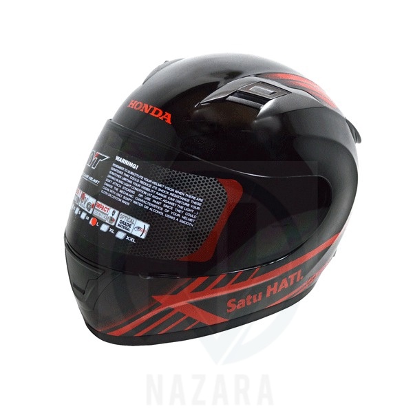 Helmet Honda Full Face KYT Black Red L