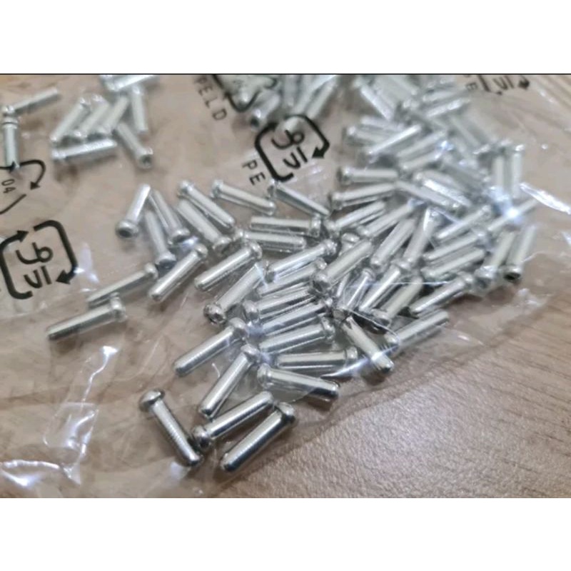 Isi 100 pcs End Caps Cap Cup Tutup Kondom Stoper inner Kawat Kabel Cable Shifter Rem Brake Sepeda