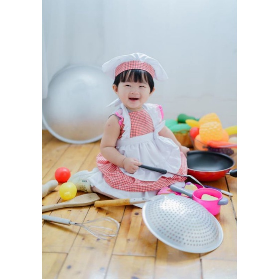 Koki Set Cewek| Carnaval Series | Baju Anak | Koki Set Cowok | Baju Karnaval | Baju Unik | Baju Anak