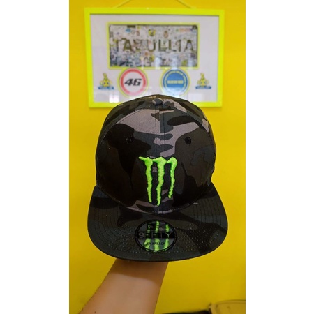 Topi Original MONSTER ENERGY CAMO ARMY Colab NEW ERA 9FIFTY