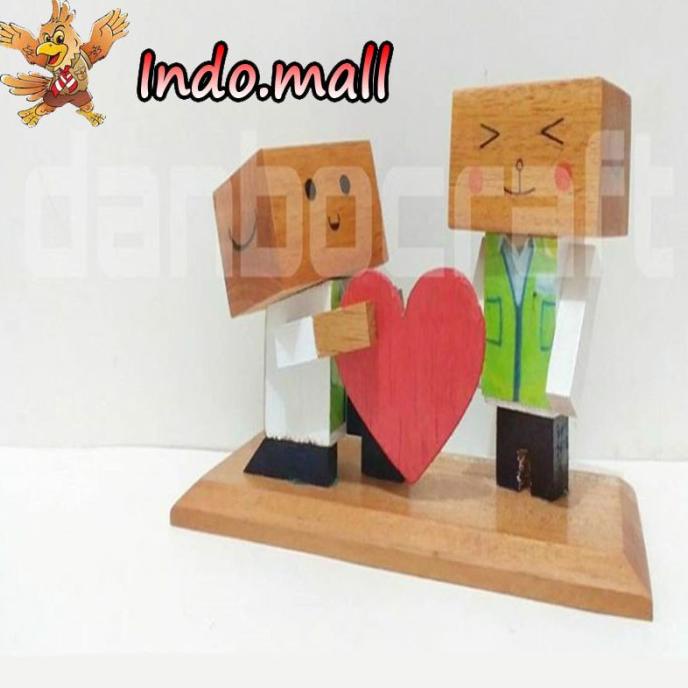 BONEKA KAYU DANBO NEMBAK CEWEK KADO VALENTINE ROMANTIS COUPLE UNIK DG654EAFVD