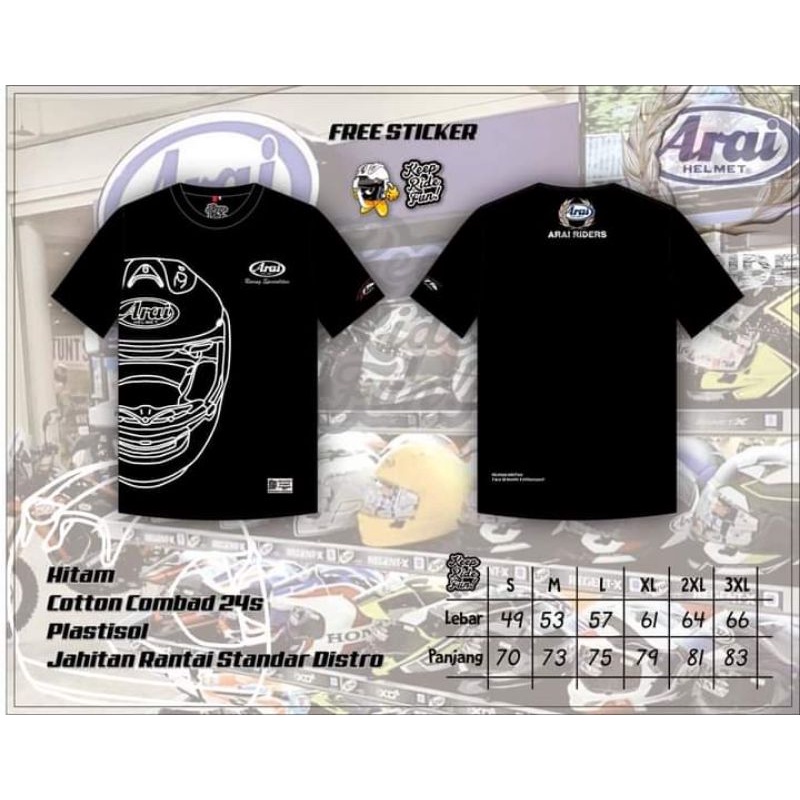 TSHIRT arai LINE By KEEP RIDE FUN