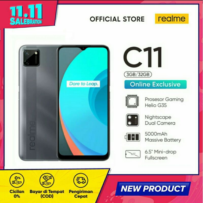 Realme C11 Ram 3/32Gb Garansi Resmi