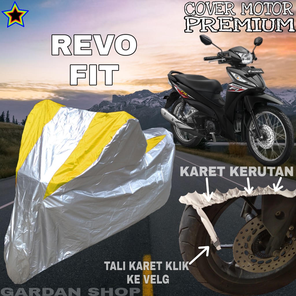 Sarung Motor REVO FIT Silver KUNING Body Cover Revo PREMIUM