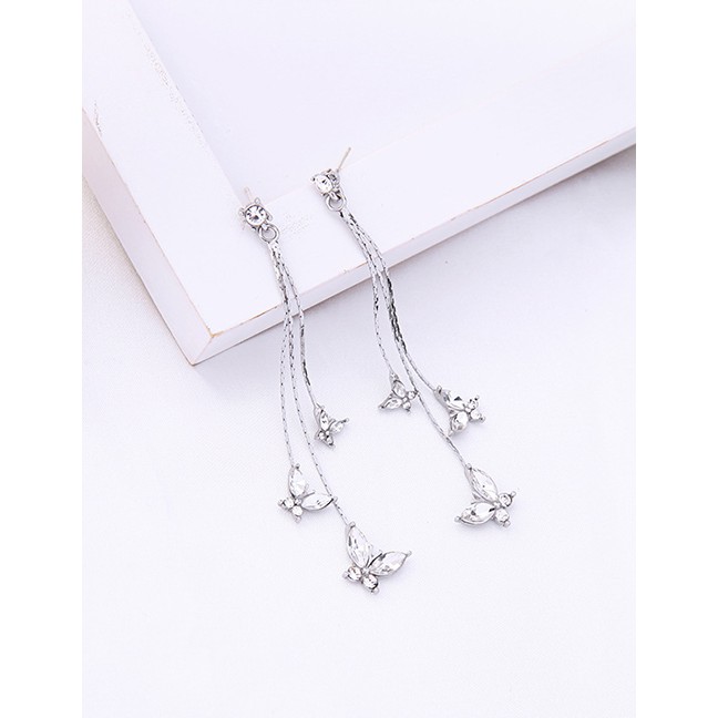 LRC Anting Tusuk Fashion Flower Butterfly Flower Earrings D13935