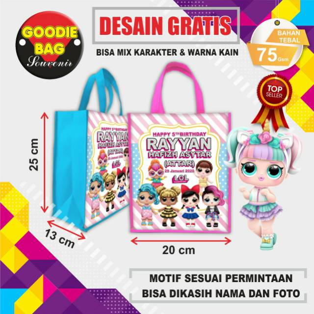 

Tas souvenir goodie bag souvenir ultah custom terlaris