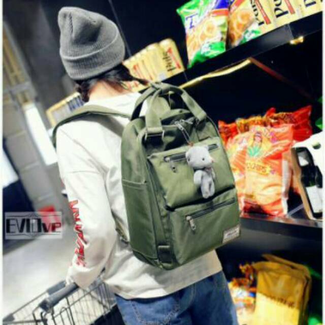 Tas Ransel Wanita Gendong Korea Polos Lucu dan Vintage dan Unik / tas unik / tas kekinian
