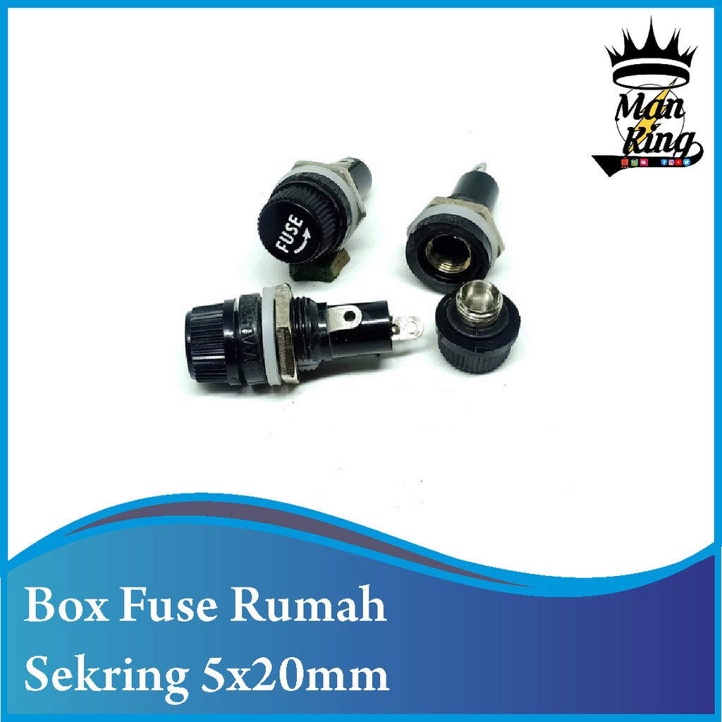 box rumah fuse sekring 5x20mm sekring fuse holder