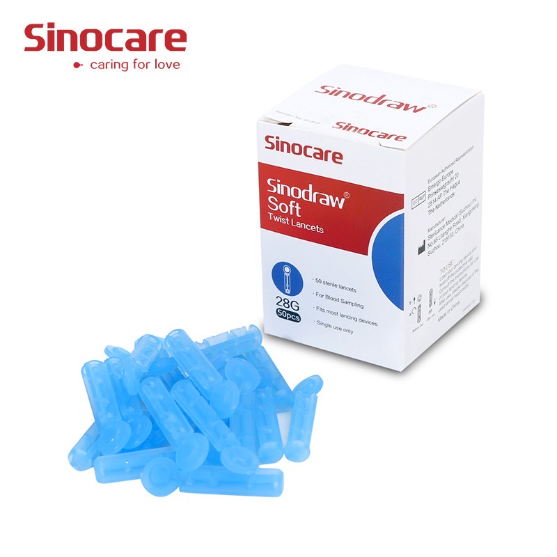 Blood Lancet Sinocare Sinodraw 28G isi 50pcs