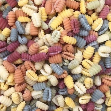 

Pasta Gnocchetti Rainbow dari Wheat & Water 200 Gram