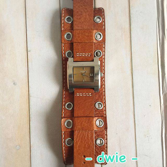 Jam Fossil Gaban Brown Leather Watch JR 8149 Original