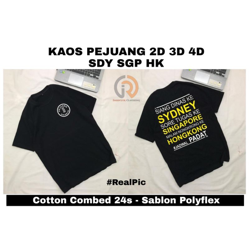 Jual Kaos To To Hk Sdy Sgp Cotton Combed 24S Indonesia|Shopee Indonesia