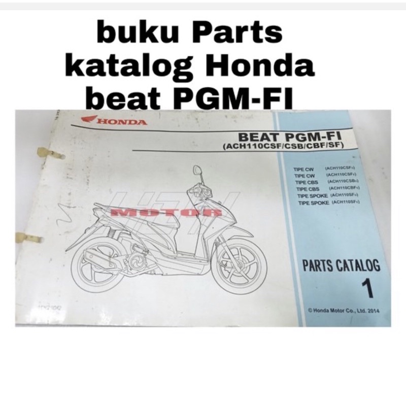 Jual buku part parts katalog Catalog Honda Beat PGMFI Original second Shopee Indonesia
