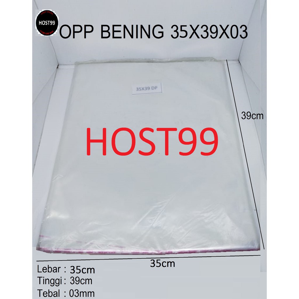 1BAL KHUSUS GOJEK GRAB OPP 35X39 PLASTIK BENING LEM BAJU UNDANGAN KITZ