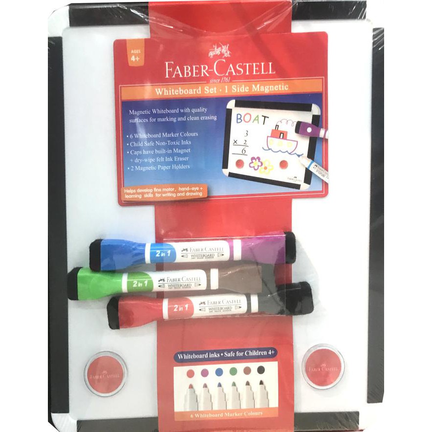 

Faber Castell Whiteboard Set Magnet Papan Tulis White Board Fiber-Cast Mamanmarinto