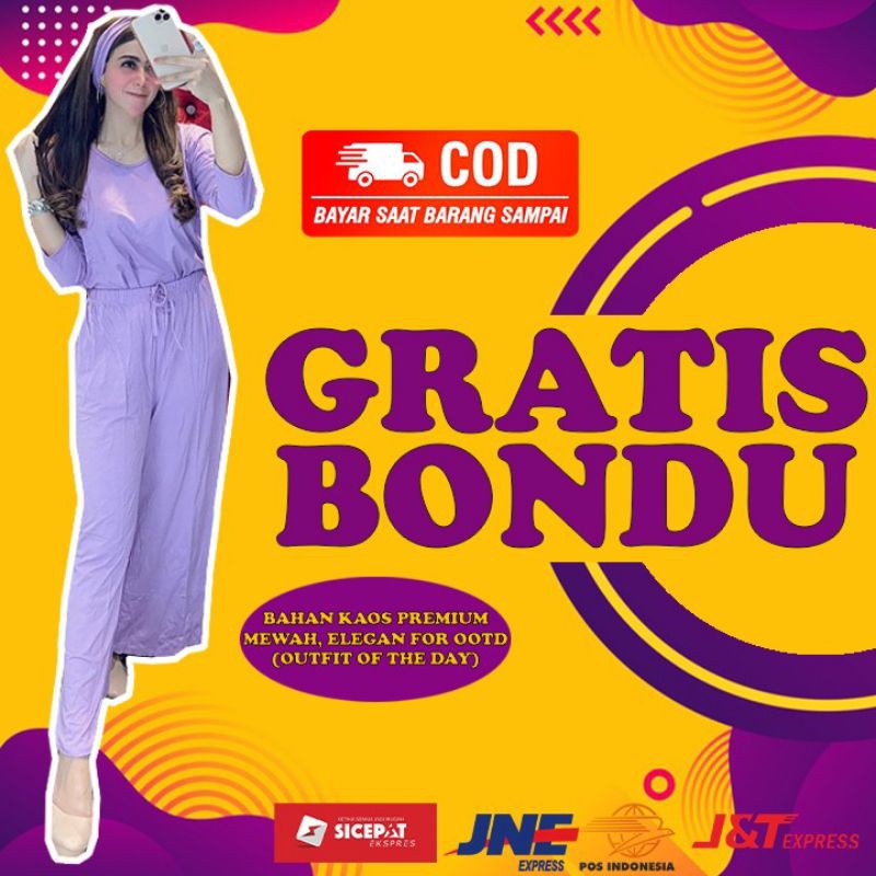 SETELAN CELANA JEDAY BONDU LENGAN 7/8 RGB ORIGINAL