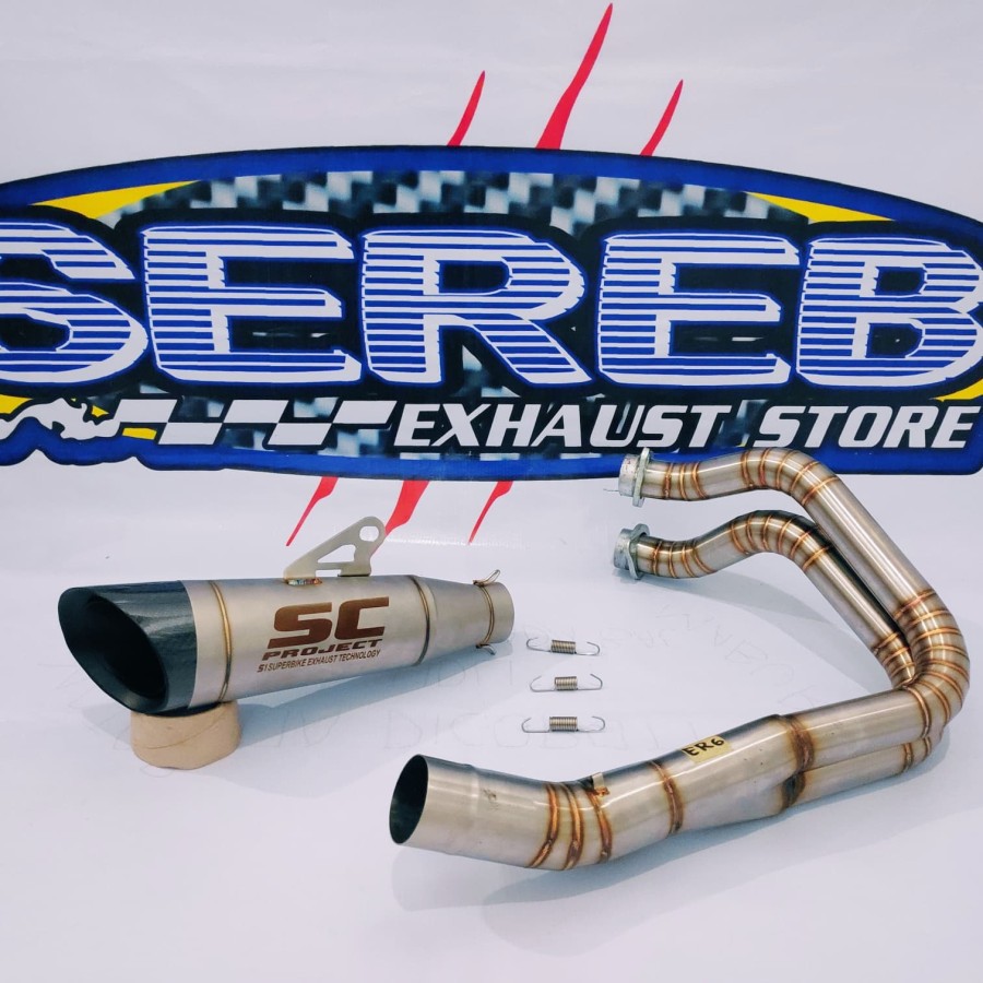 Knalpot SC PROJECT S1 KAWASAKI ER 6N - ER6 - ER-6N SANDBLAST