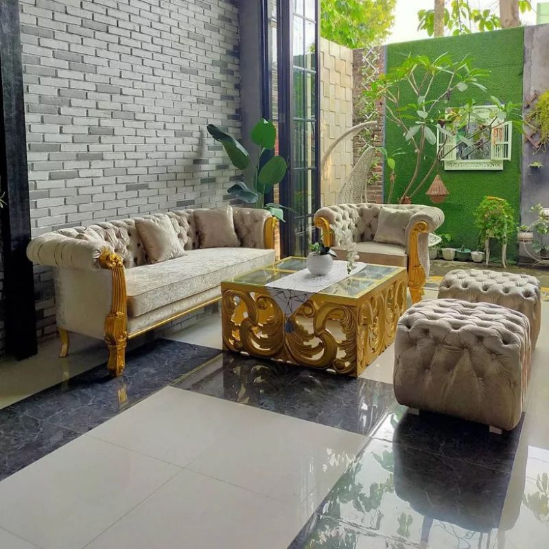 KURSI TAMU MEWAH UKIR KAYU JATI ASLI JEPARA / KURSI TAMU UKIR JEPARA / KURSI TAMU MEWAH MINIMALIS