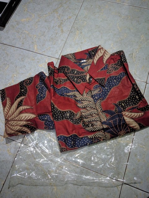 Kemeja Atasan Batik Pria Model Terbaru Modern Slimfit Size M L Xl Xxl Lengan Panjang
