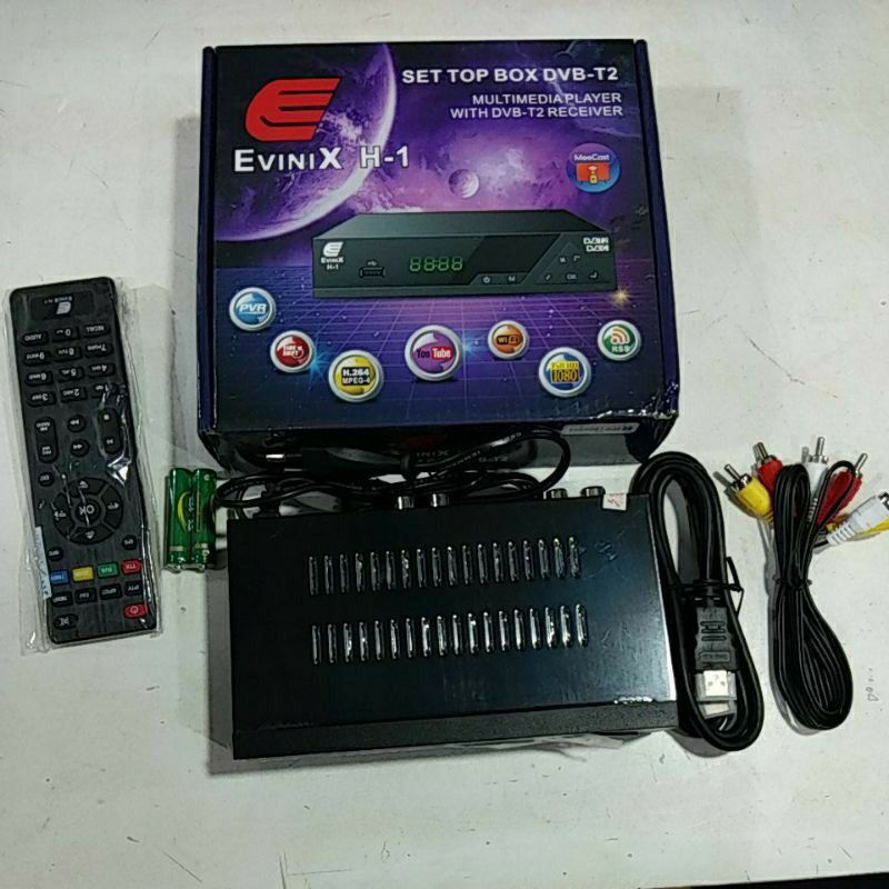 Evinix Set Top Box Receiver TV Digital DVBT2 Evinix H-1