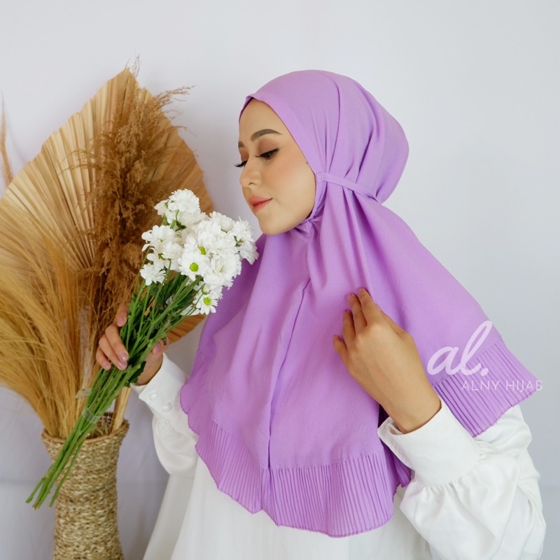 Alny Hijab - Bergo Tali Maryam Plisket Diamond Premium