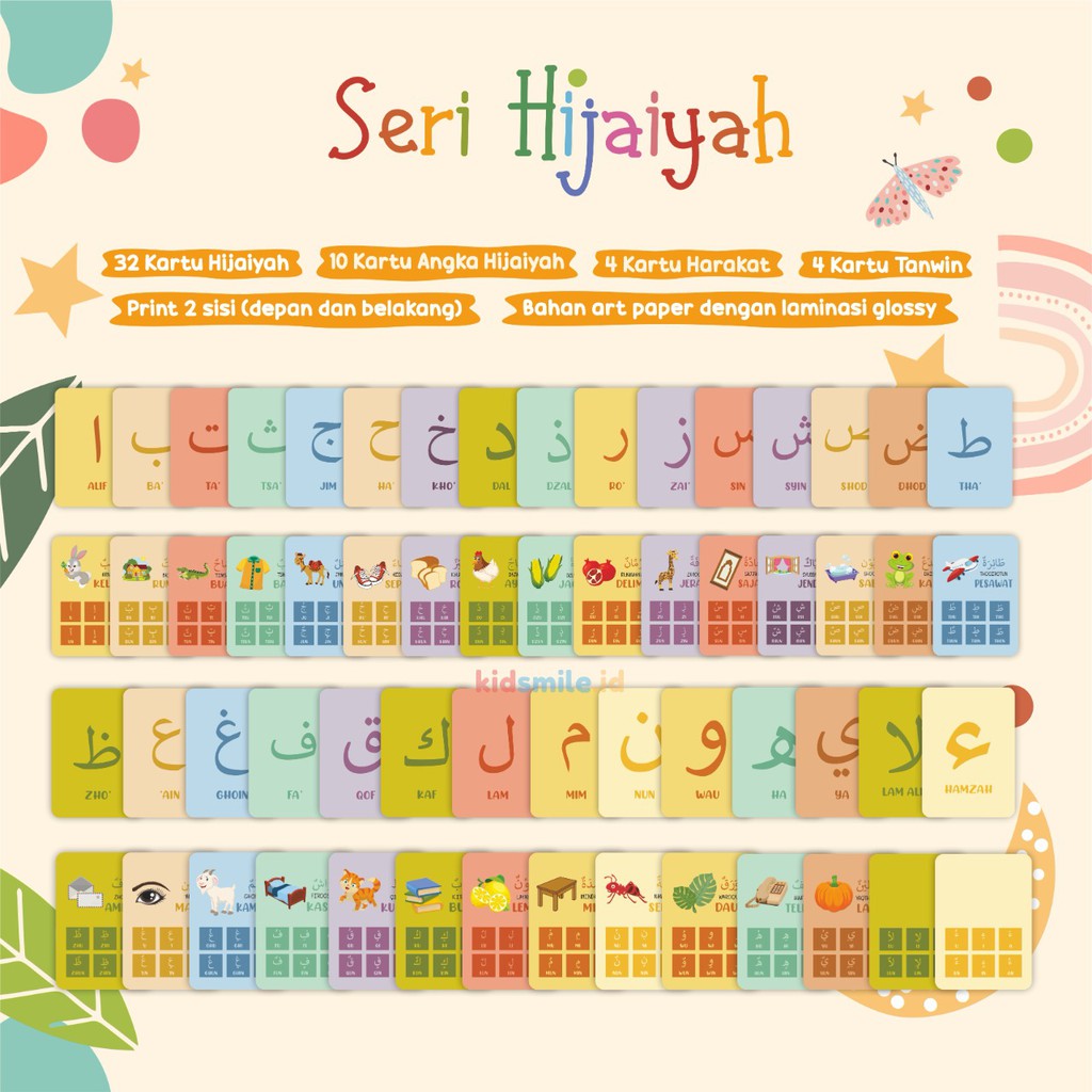 Flash Card Kidsmile HIJAIYAH Mainan Edukasi Anak Flashcard Anak Flash Card Anak Flashcard Kidsmile