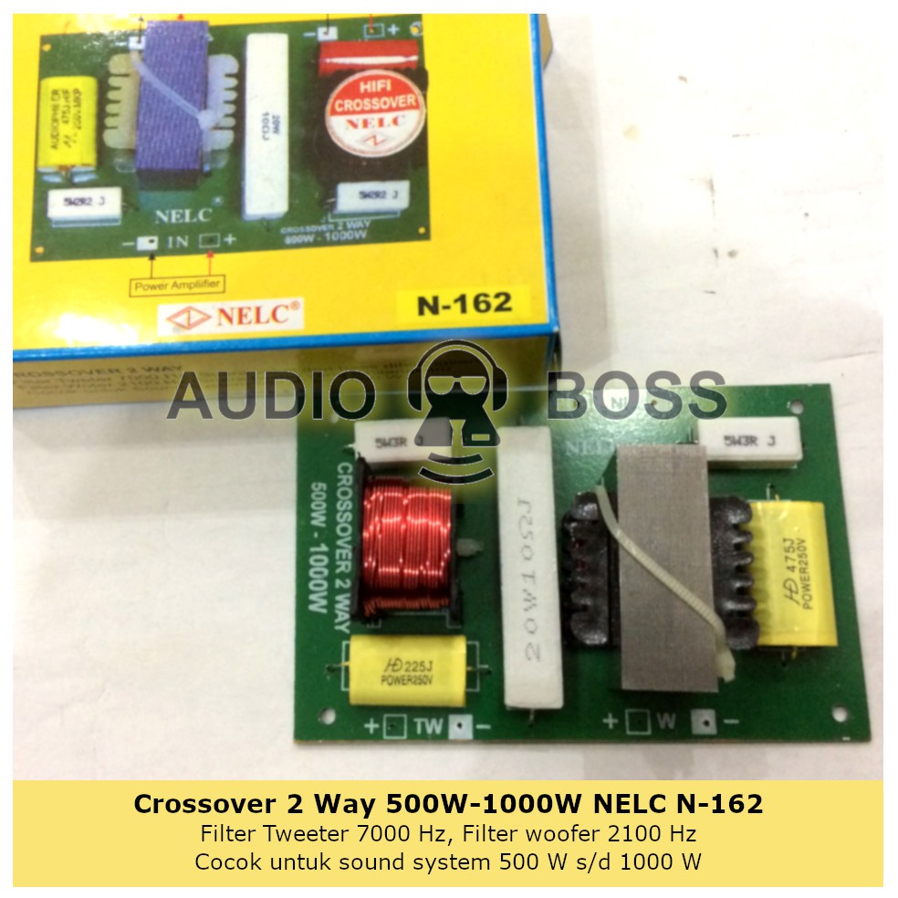 Crossover Pasif 2 Way 500 1000 Watt Nelc N 162 N 162 500w 1000w Tweeter Dan Woofer Shopee Indonesia