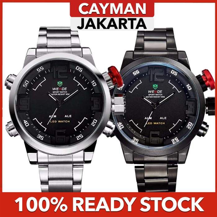★ Cayman ★ Weide Jam Tangan Pria Wanita Sport Quartz Fashion Analog Stainless Steel Wrist Watch72