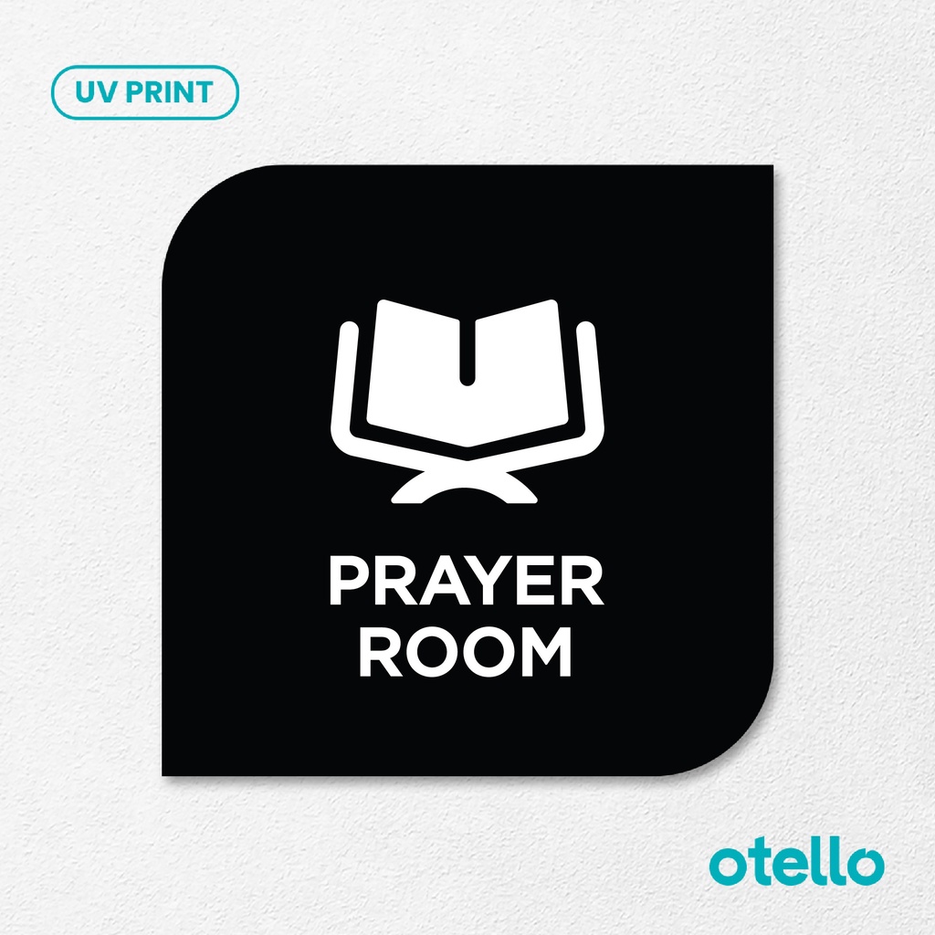 Prayer Room Signage Board Akrilik Tempel Dinding Papan Acrylic Restoran Dinding Petunjuk Toko Cafe