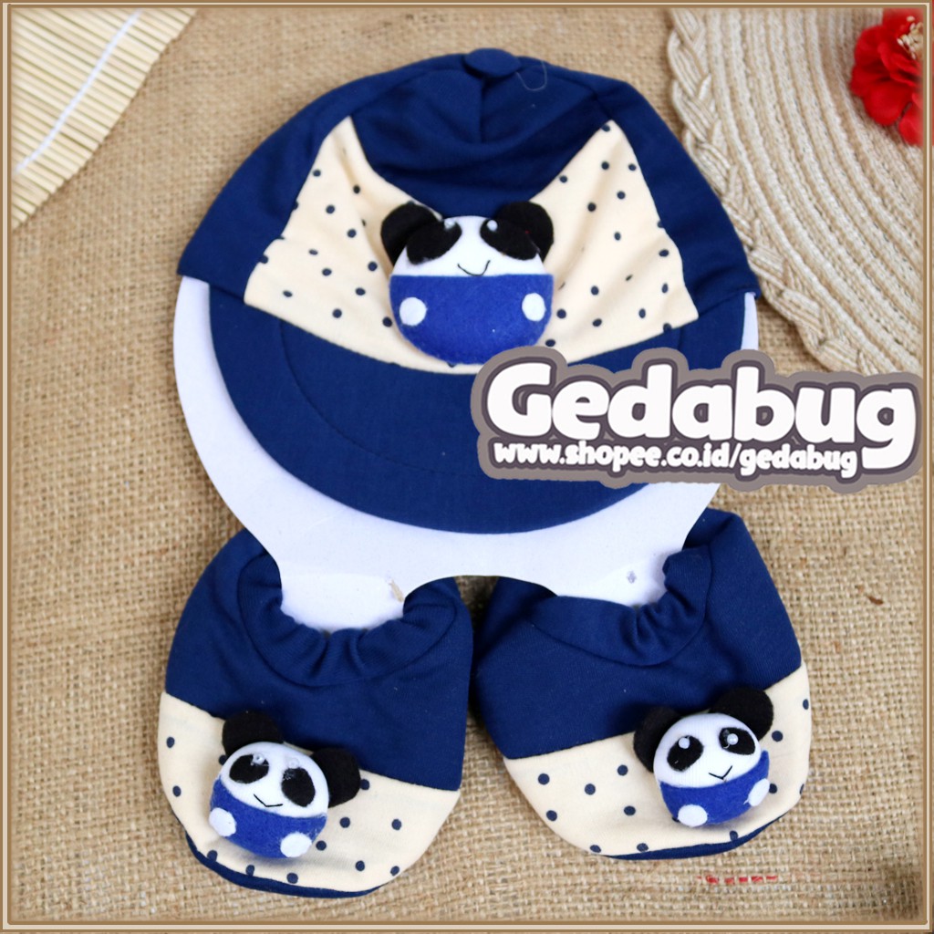 Topi Bayi Care / Ikyu Love / Set Topi &amp; Sepatu - gedabug