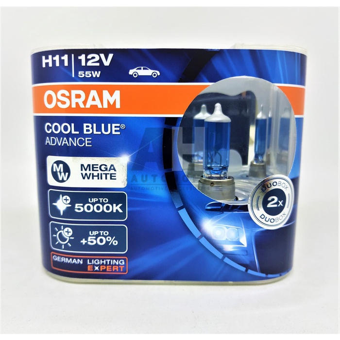 Osram H11 Cool Blue Advance (CBA) 55W Lampu Halogen Mobil Putih