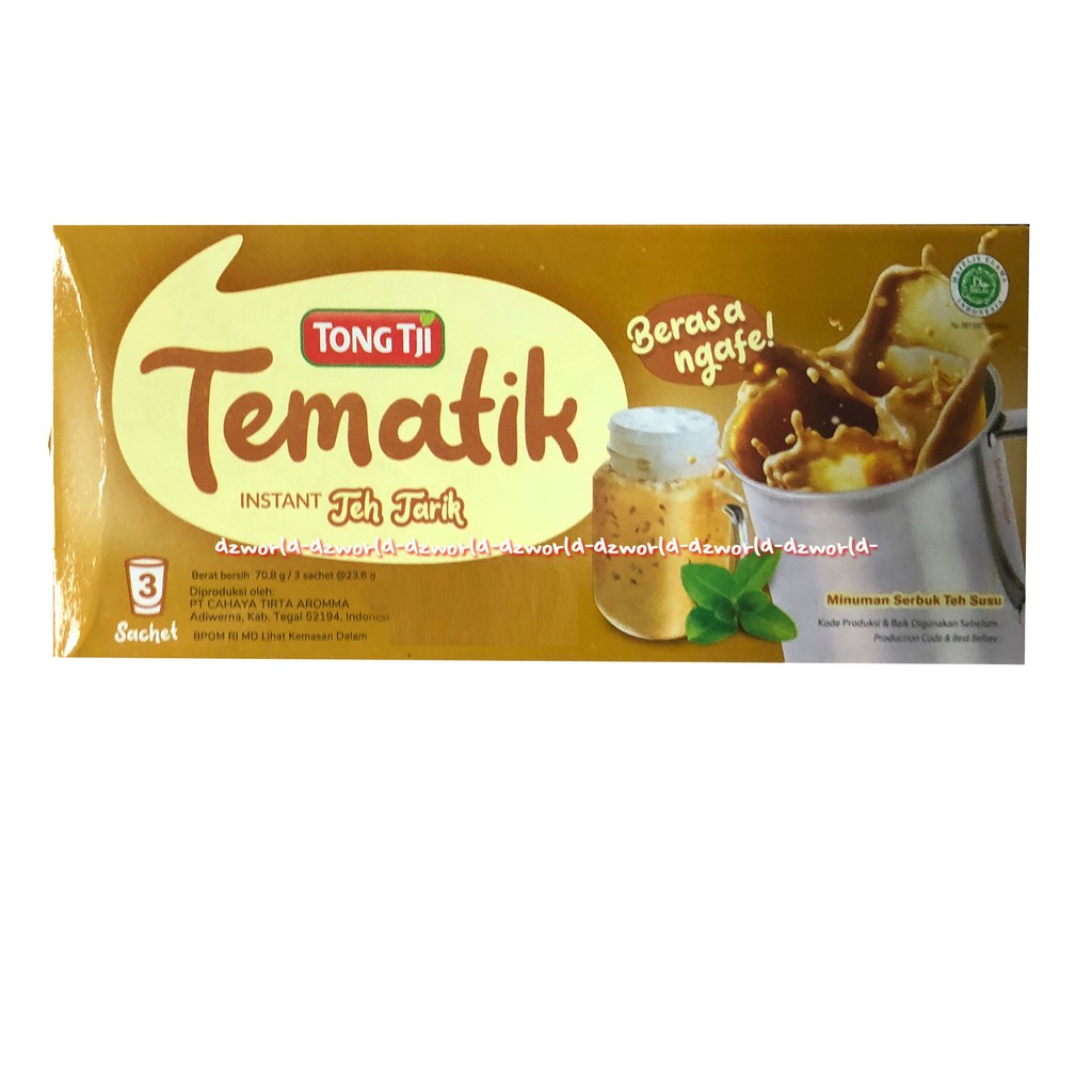 Tong Tji Tematik Instant Teh Tarik Matcha Latte 3sachets Teh Tongji Teh Hijau Kemasan Bubuk Sachet Instan Tong Ji Green Tea