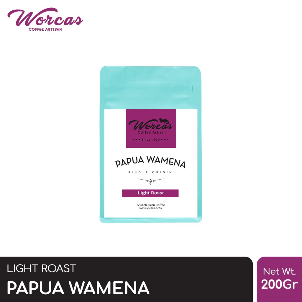 

WORCAS Kopi Arabika Papua Wamena 200 Gram - Light Roast