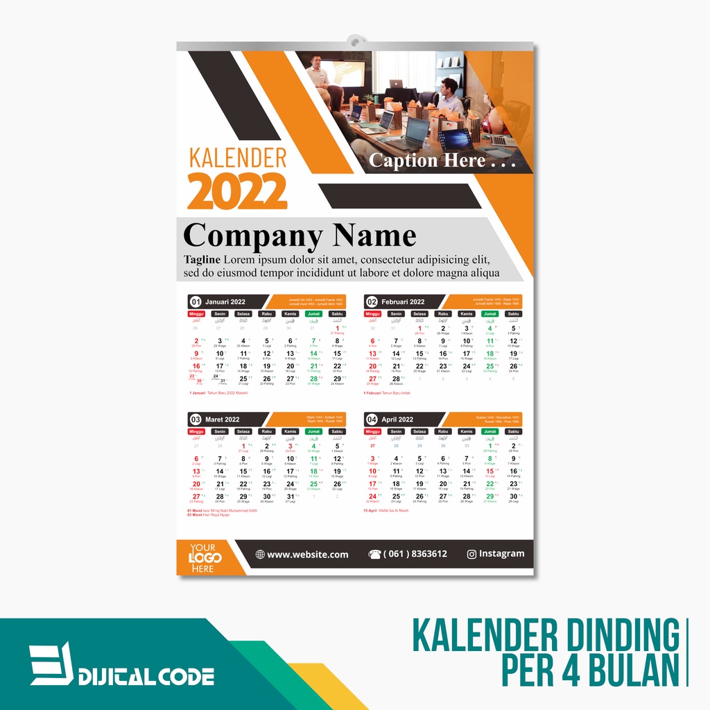 

Desain & Cetak Kalender Dinding 2025 Isi 3 Lembar